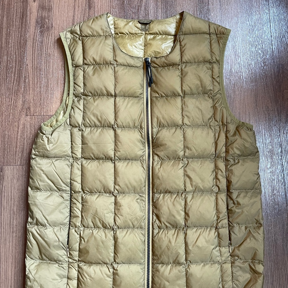 Taion Men’s Down Vest - Merci Paris Collaboration- Large - Gold